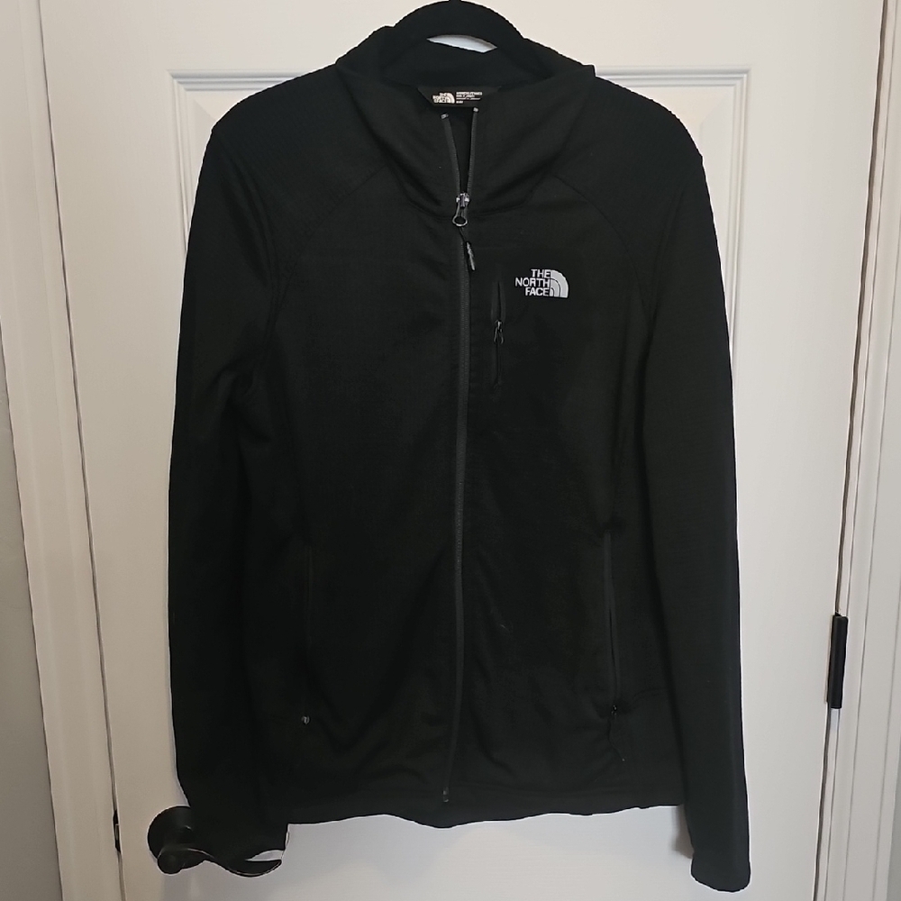 The North Face Black Micro Grid Fleece Hoodie Sweatshirt
